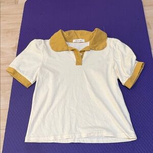 Cream & Gold Polo Shirt